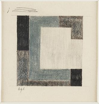 OTTO G CARLSUND, chalk and pencil, signed, executed in 1945.