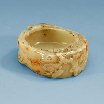 1627. A nephrite brush washer, China.