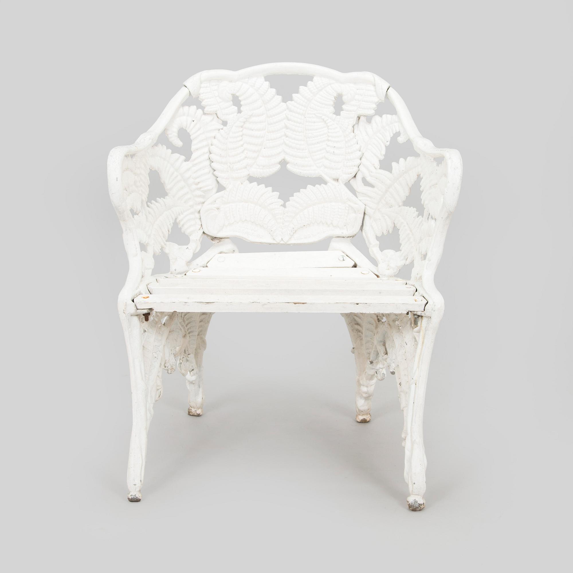 Trädgårdsstol, "Ormbunke", Melins Anderstorp, 1900-talets andra hälft.