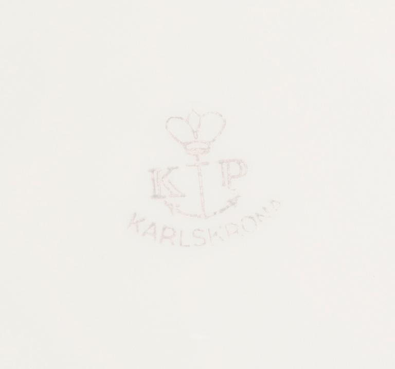 MATSERVIS, 49 del, porslin, Karlskrona, 1900-talets mitt.