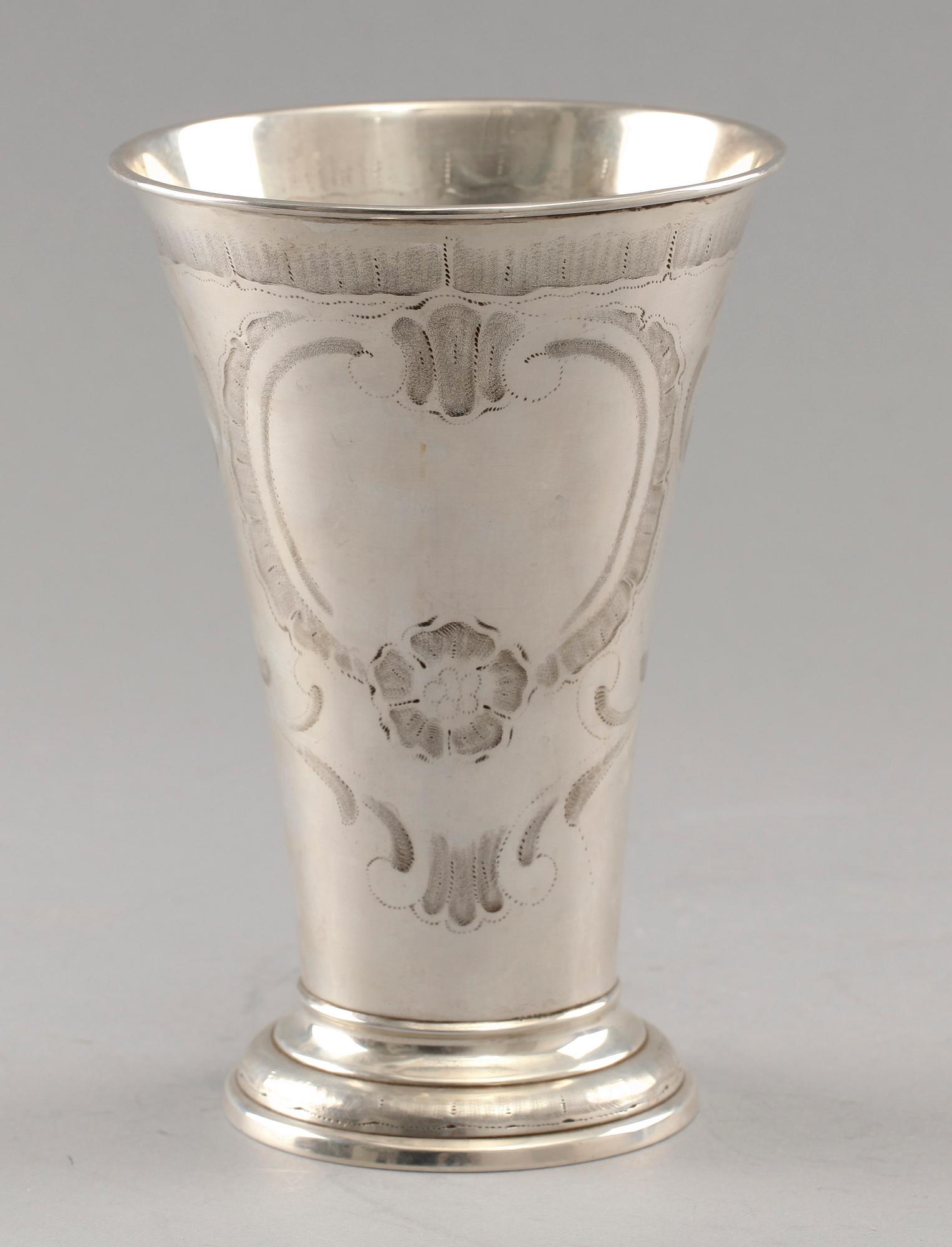 BÄGARE, silver. CG Hallberg, Stockholm 1930. 254gr.