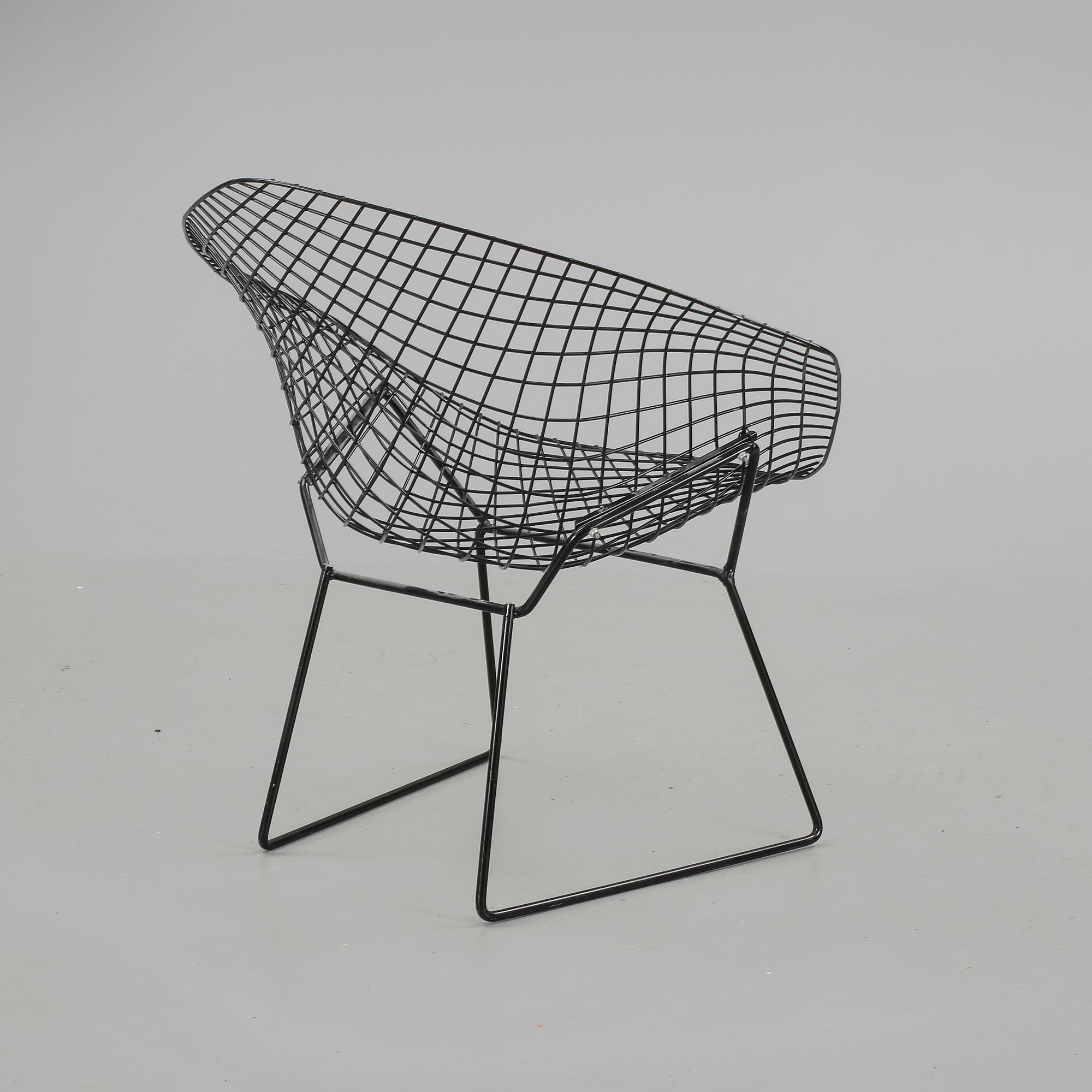 FÅTÖLJ, "Diamond chair", Harry Bertoia. 1900-talets andra hälft.