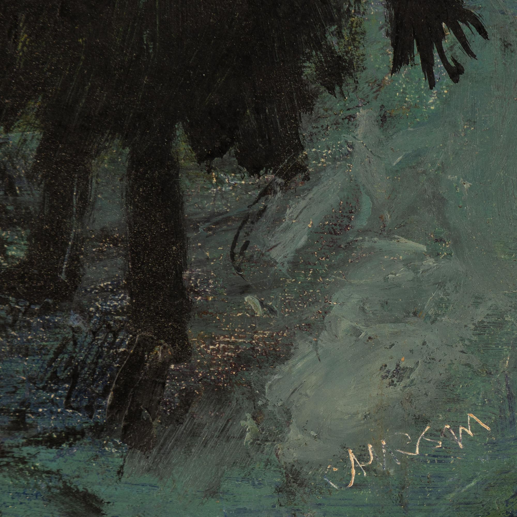 Christer Strömholm, oil on panel, signed.