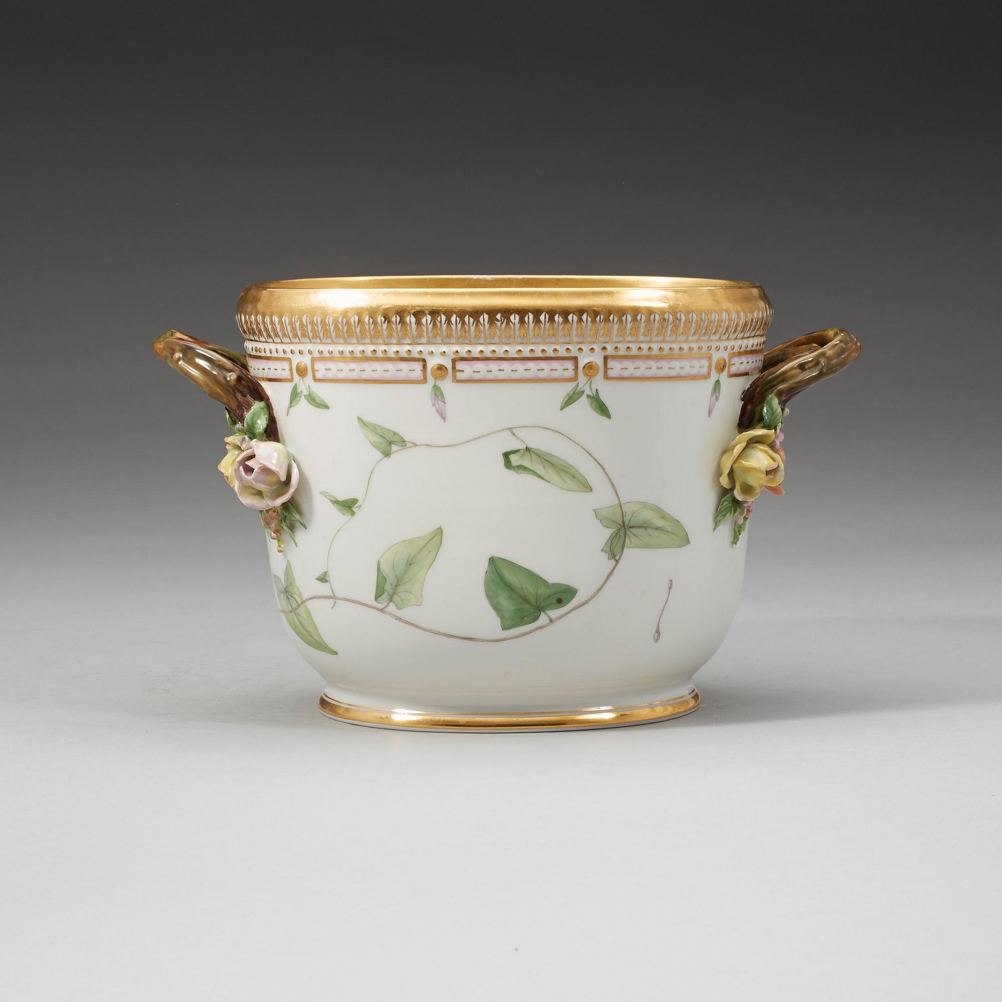 Royal Copenhagen, A Royal Copenhagen 'Flora Danica' wine cooler, Denmark, 20th Century.