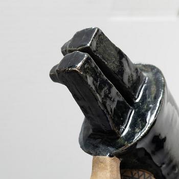 Lisa Larson, a stoneware figurine, 'Samhällsbedatten', Gustavsberg, Sweden.