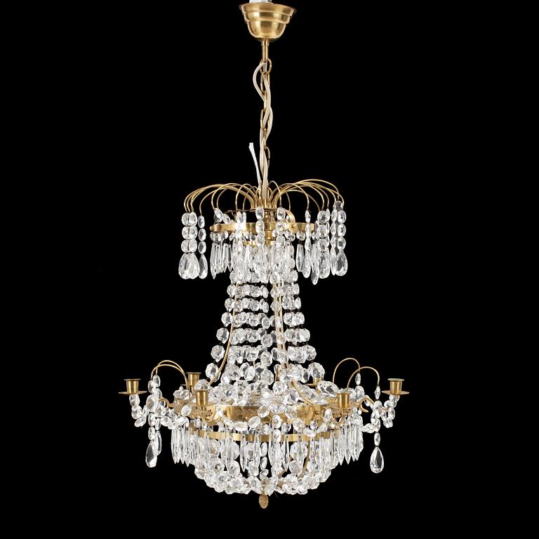 LJUSKRONA, gustaviansk stil, 1900-talets andra hälft. Höjd 59 cm.
