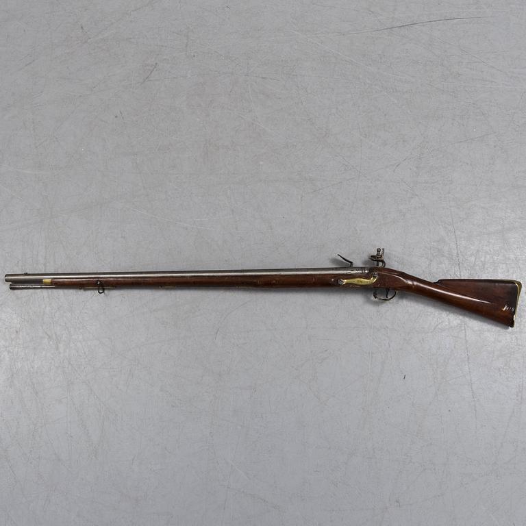 A British military late 18th century flintlock musket.