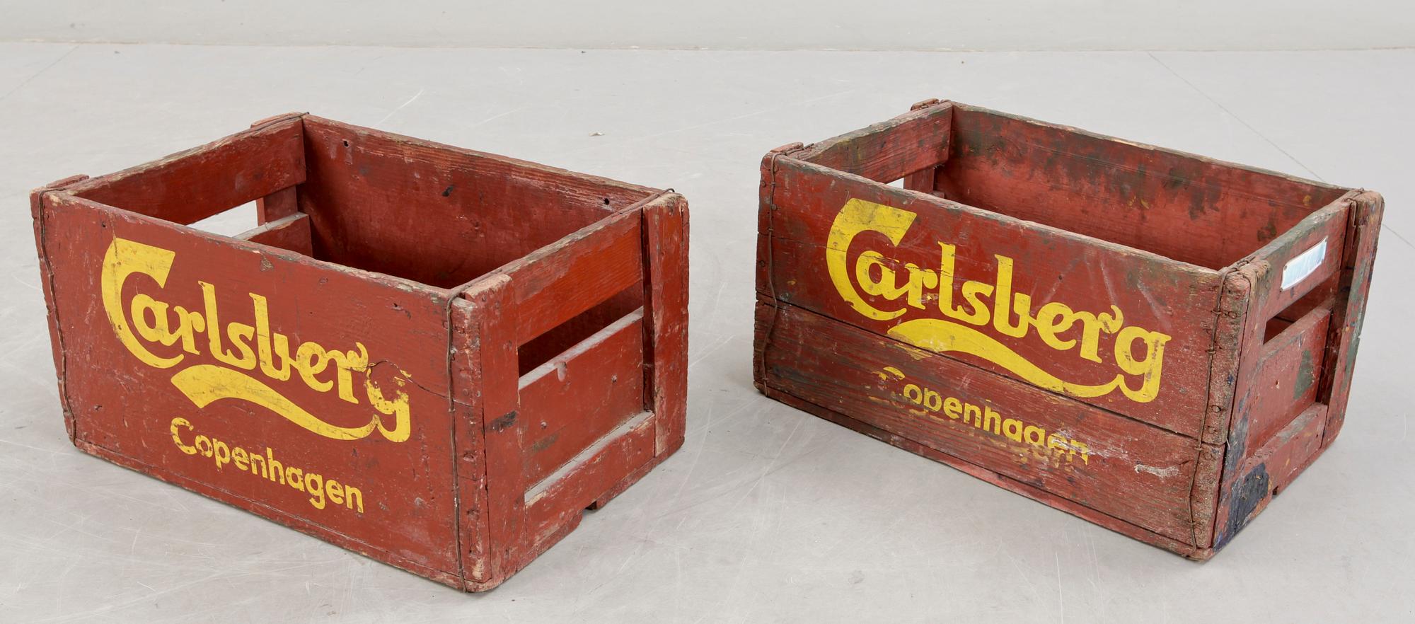 ÖLBACKAR, 2 st, Carlsberg, 1950-tal.