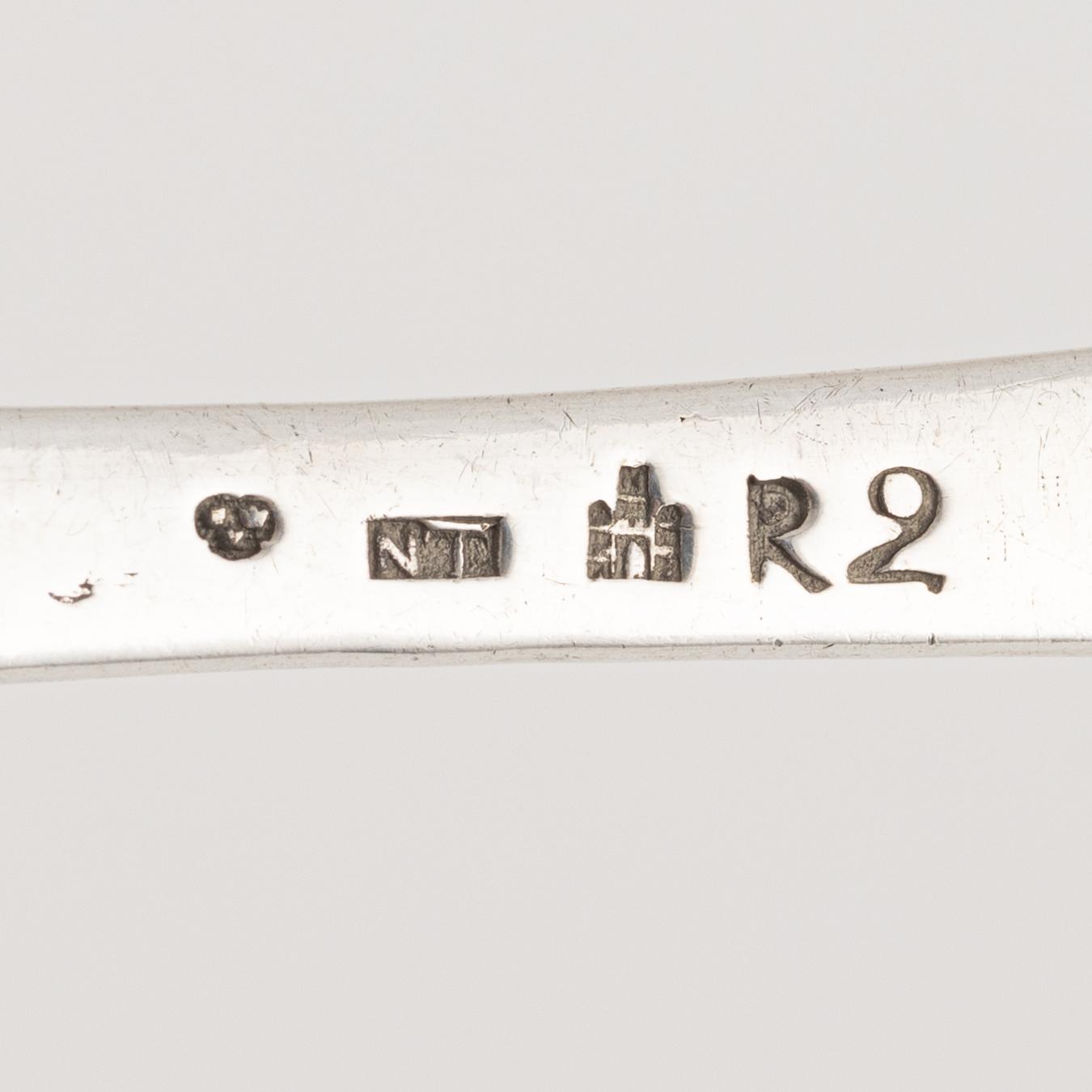 A Swedish Silver Serving Spoon, mark of Nils Tullgren, Helsingborg 1799.