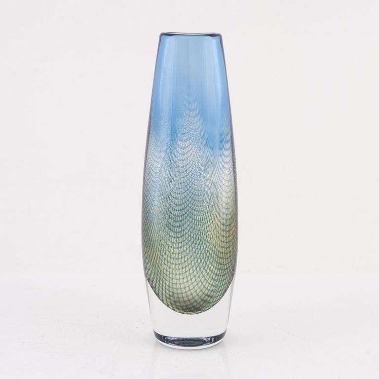 Sven Palmqvist, a glass vase, "Kraka", Orrefors, signed.