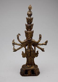 HINDUISK GUDOM, patinerad metall.
