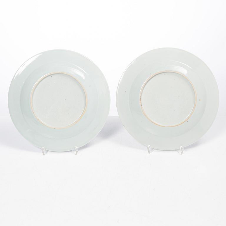 Four porcelain plates, Kina, Qianlong (1736-95).