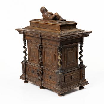 A Baroque style miniature cabinet, 19th century.