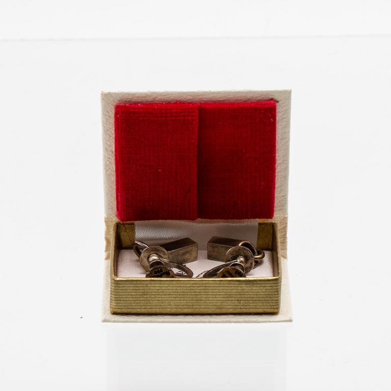 Wiwen Nilsson, a pair of silver earrings, Lund 1960.