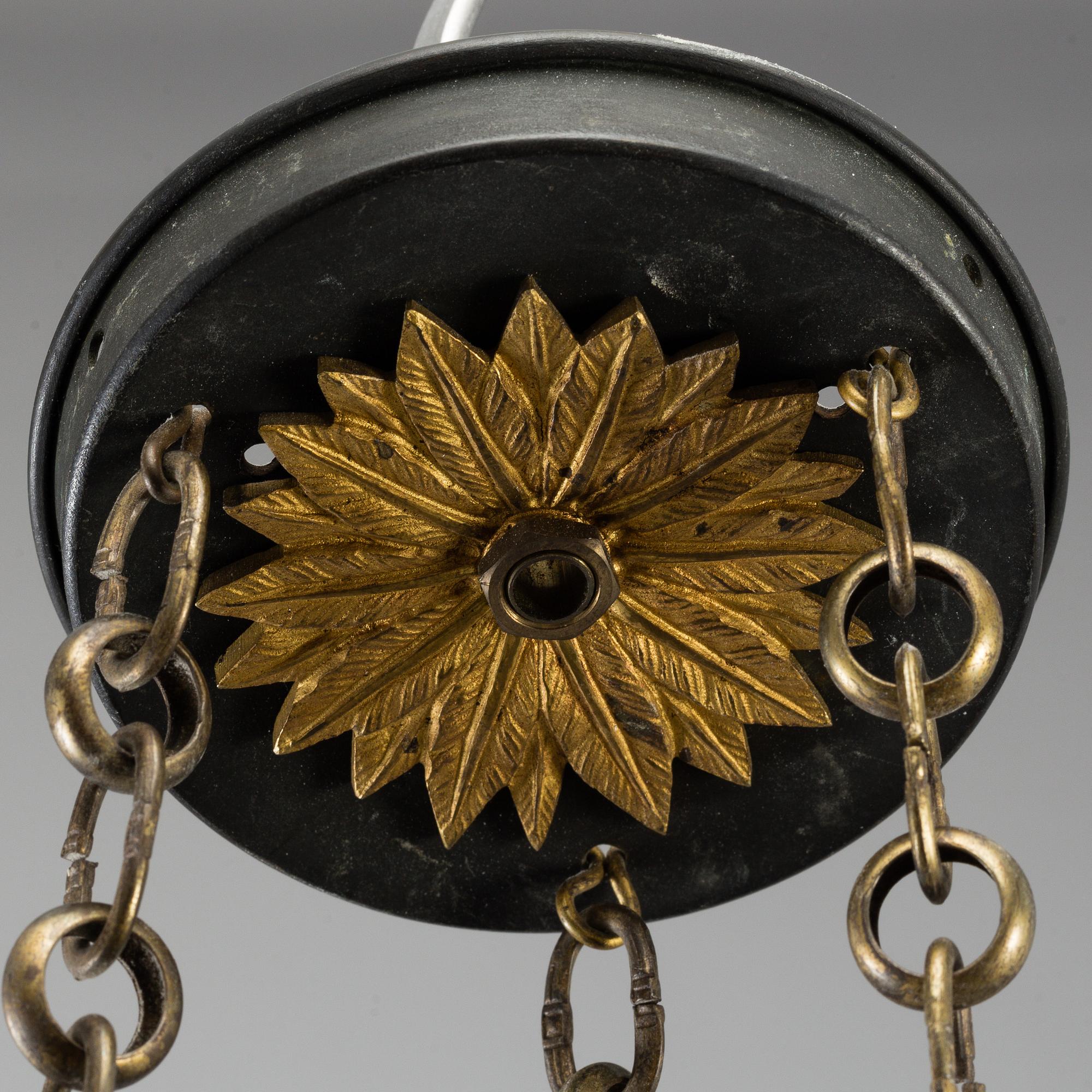 An empire style ceiling light, early 20th century.