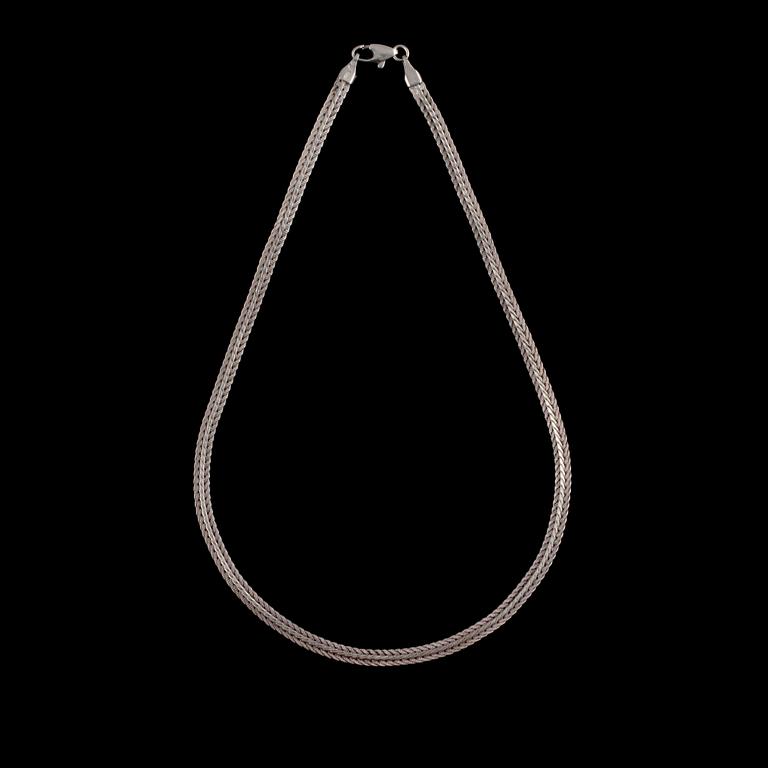 HALSKEDJA, sterlingsilver, importstämplad. Vikt 14 g.