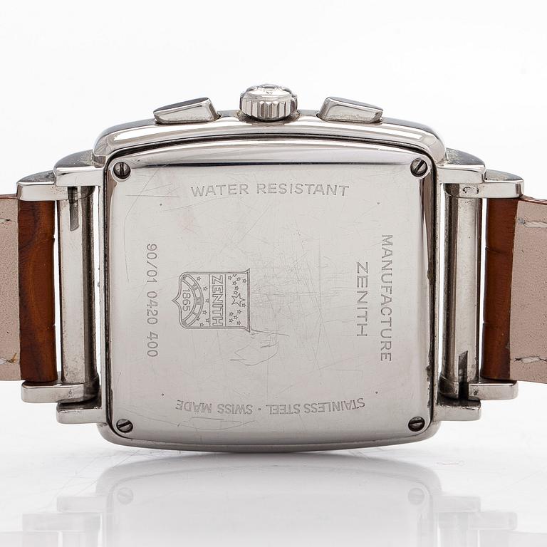 Zenith, El Primero, "Luokka 4" kronografi, rannekello, 37 x 44 mm.