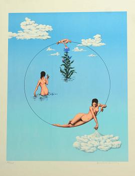 BENGT NORDENBORG, färglitografier 2 st, sign.