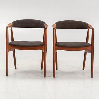 Thomas Harlev, a pair of armchairs, model 213, Farstrup. 1950s/60s.