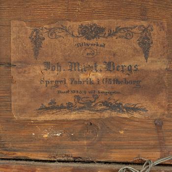 Mirror, Johan Martin Berg (mirror manufacturer in Gothenburg 1803- ca 1837), Empire.