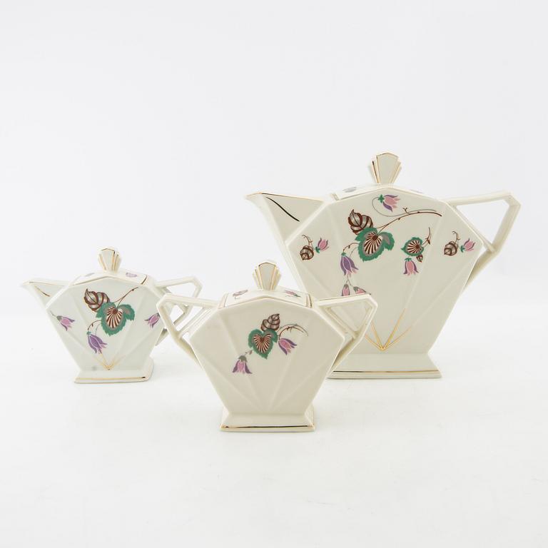 Tea service 3 dl Victoria Czechoslovakia 1930s porcelain.