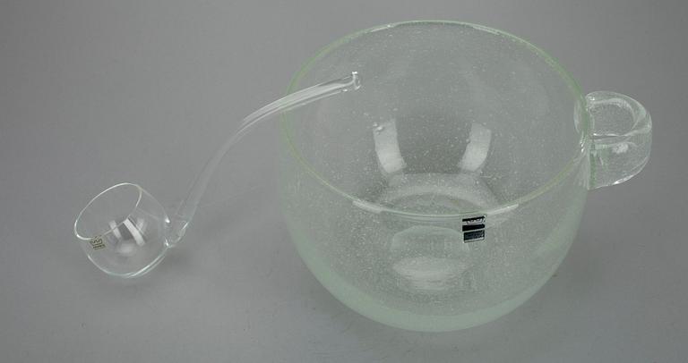 BÅLSKÅL, glas, "Iglu" Oiva Toikka, Notsjö samt BÅLSLEV, glas, Arabia Wärtsilä, Finland, 1970-80-tal.