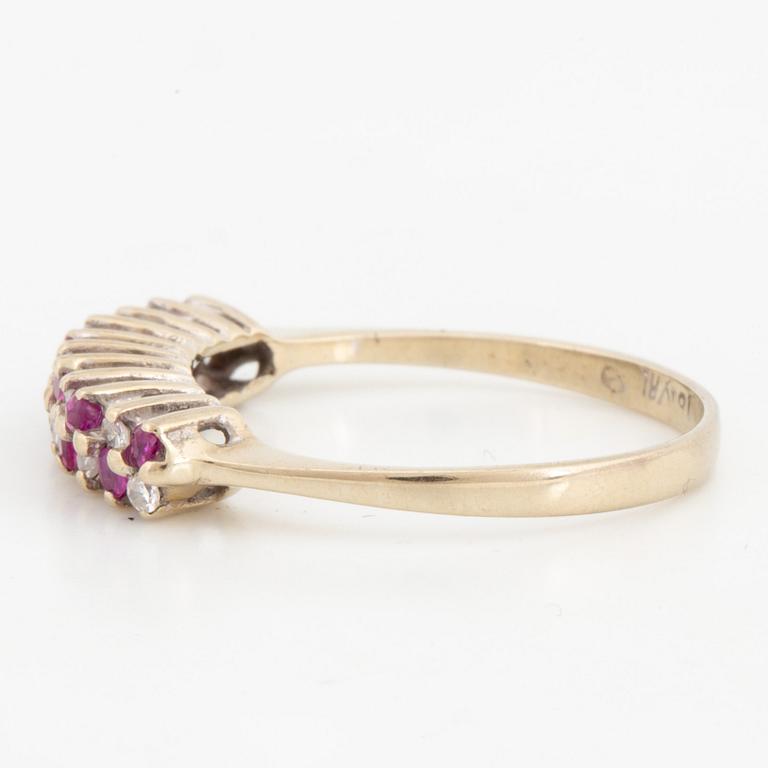 Ruby and diamond ring.