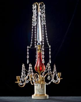 A Russian four-light girandole, late 18th century.