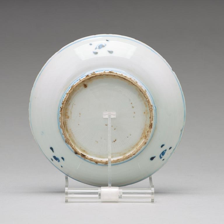 A set of nine blue and white dishes, Ming dynasty Tianqi/Chongzhen, 17th Century.