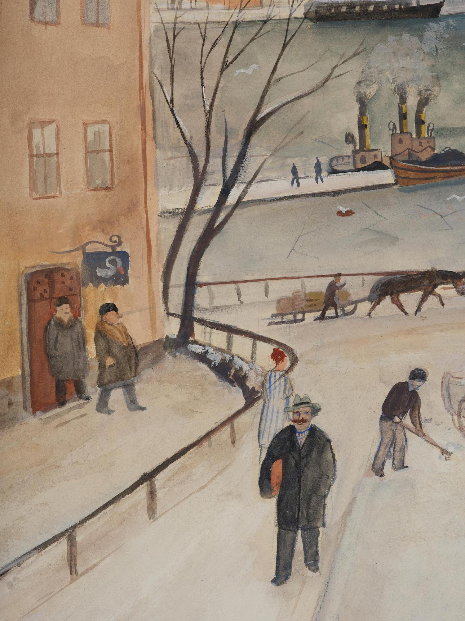Eric Hallström, View of Skeppsholmen.