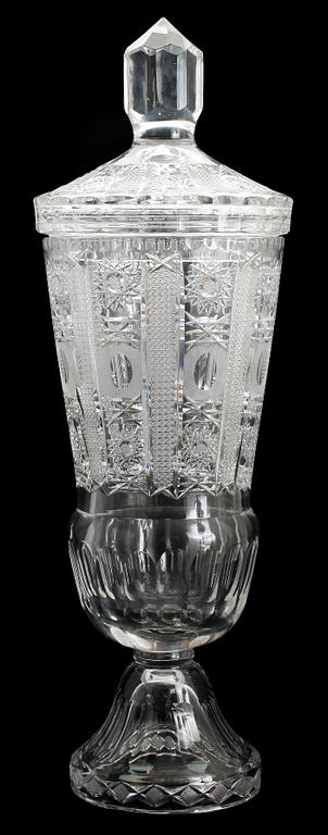LOCKPOKAL, glas, slipad dekor, 1900-tal.