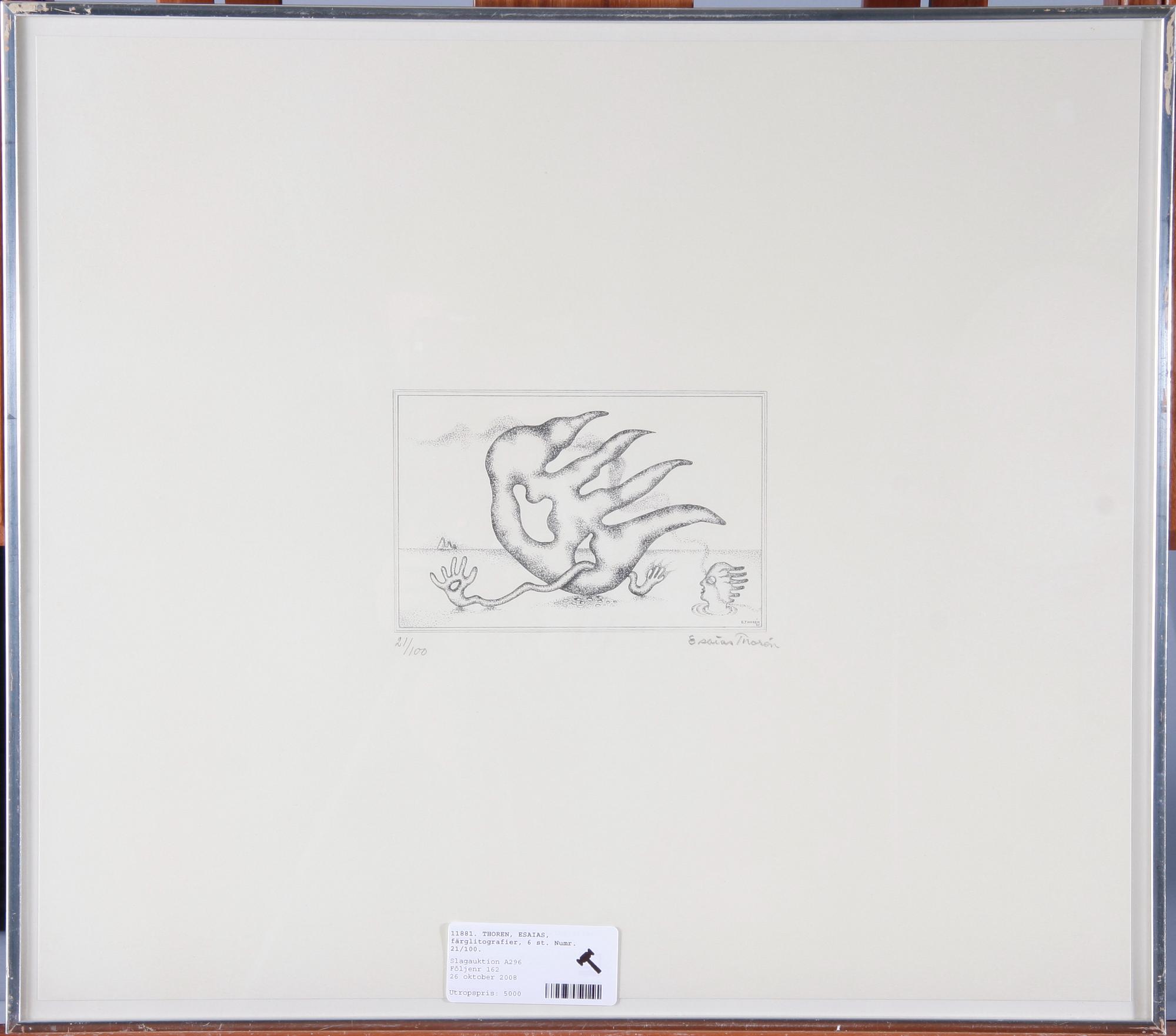 ESAIAS THOREN, färglitografier, 6 st, sign o numr 21/100.