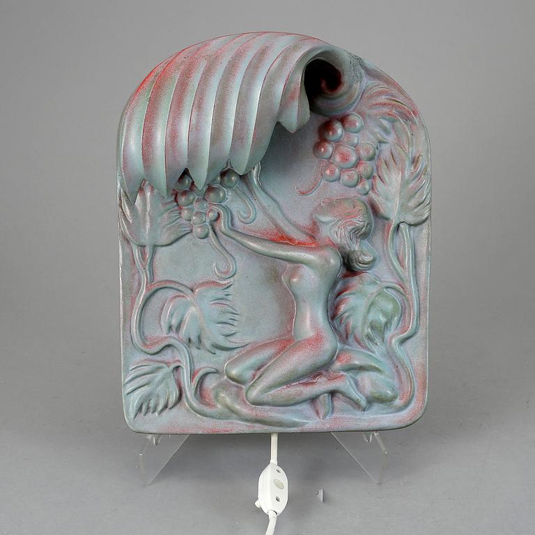 VÄGGLAMPA, art déco, 1930-tal.