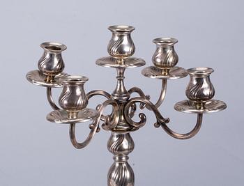 KANDELABRAR, ett par, silver, 1900-tal, vikt ca 1520g.