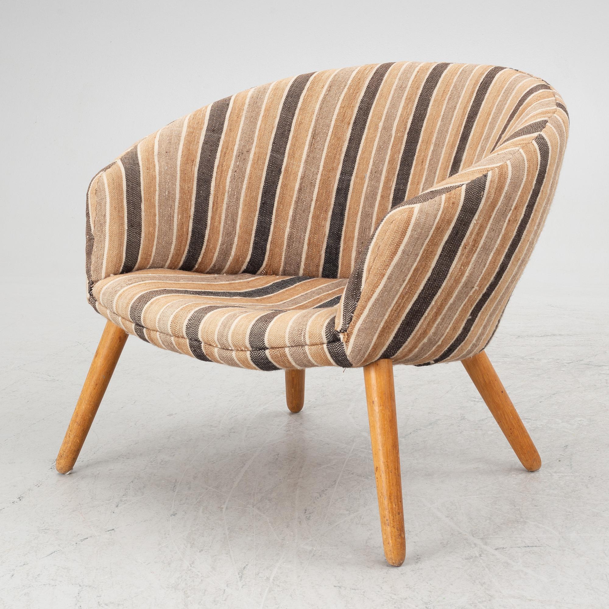 Nanna Ditzel, a lounge chair, AP 26, Anker Pedersen's furniture factory, mid-20th Century.