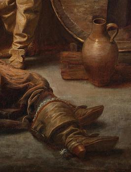 Axel Gustav Hertzberg, "Cheers!", scene from a cellar.