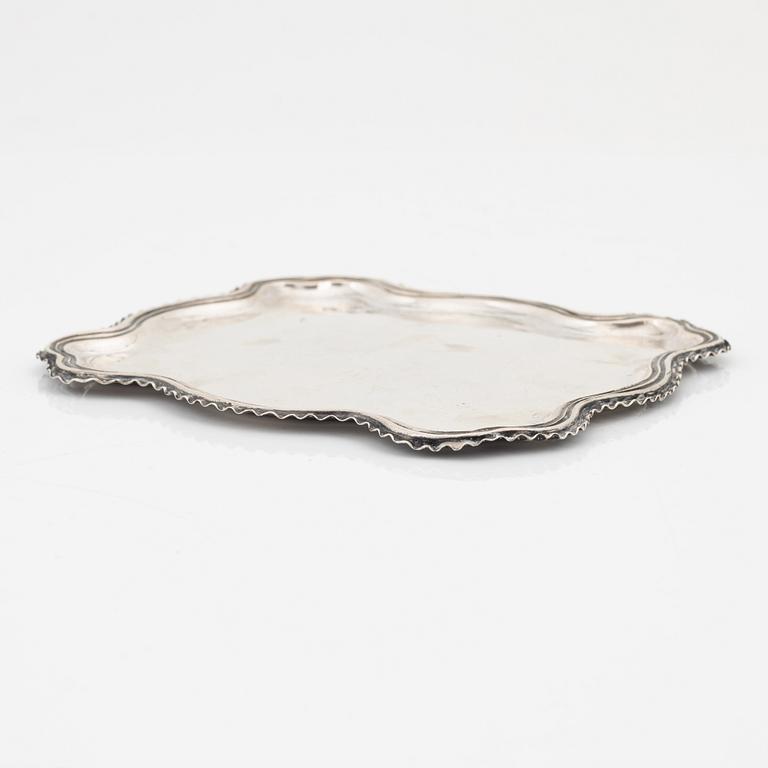 A Russian Silver Platter, Assay Master Stepan Belkin, Alderman Fedor Petrov, Moscow 1781.