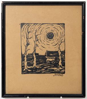 Axel Olson, Street scene and a pastoral motif.