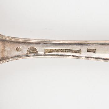 Gustaf Hamnqvist, six silver table spoons, Åmål, 1797.