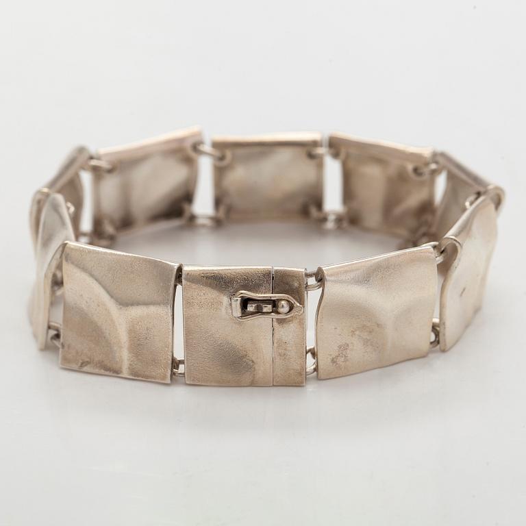 Björn Weckström, bracelet, converted from the necklace "Galactic Peaks", silver, Lapponia 1981.