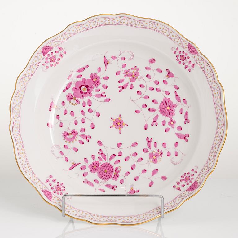 MAT- OCH KAFFESERVIS, 77 delar, porslin, Meissen, "Indische malerei", 1900-talets andra hälft.