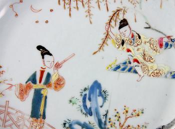 TALLRIKAR, ett par, porslin, Kina 1700-tal.