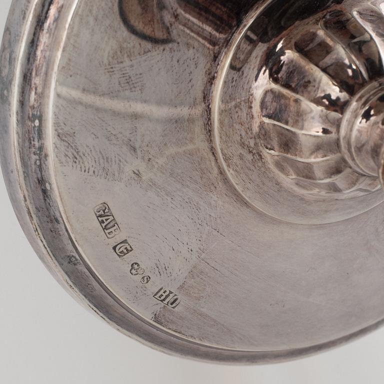 Ljusstakar, 4 st, silver, bl.a. GAB Eskilstuna, 1976.