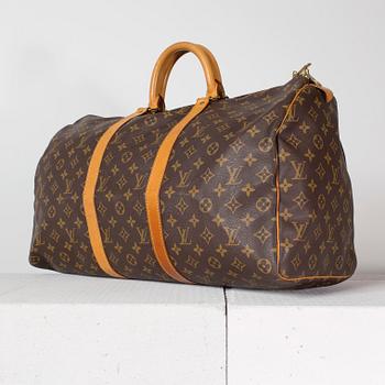 LOUIS VUITTON, weekend bag, a "Keepall 50" in monogram canvas.