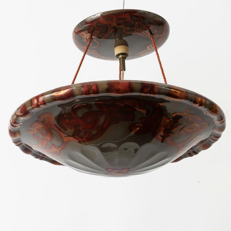 Taklampa, keramik, Höganäsbolaget, 1915-1926.