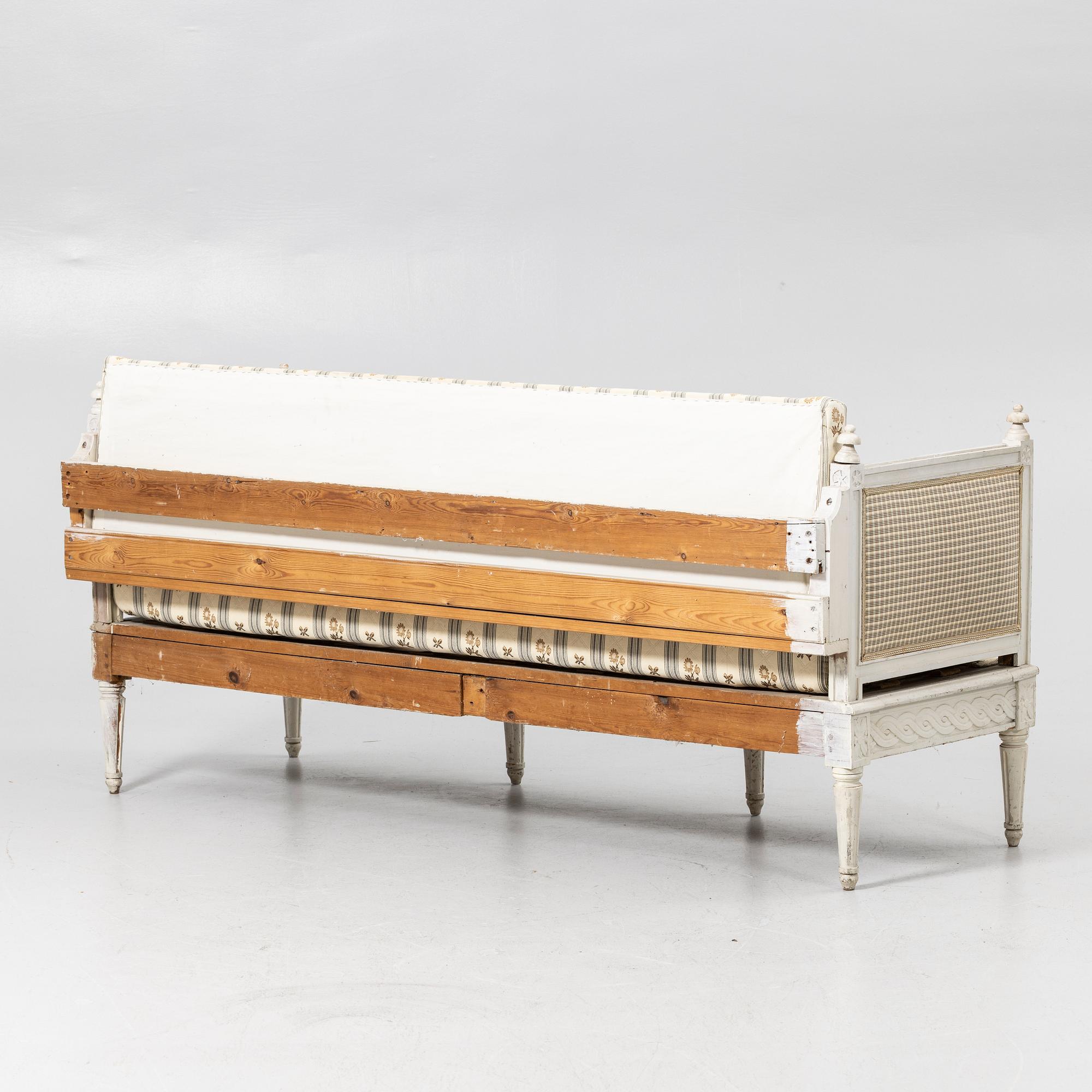 Soffa, gustavianskt provinsarbete, 1700-tal.