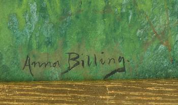 Anna Billing, watercolour, signed.