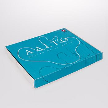 a centenary celebration glass dish signed and numbered "Alvar Aalto 100 1998 Iittala 235/1998".