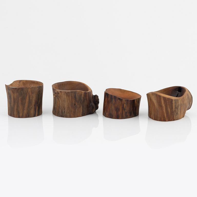 Magnus Ek, a set of four maple bowls for Oaxen Krog.