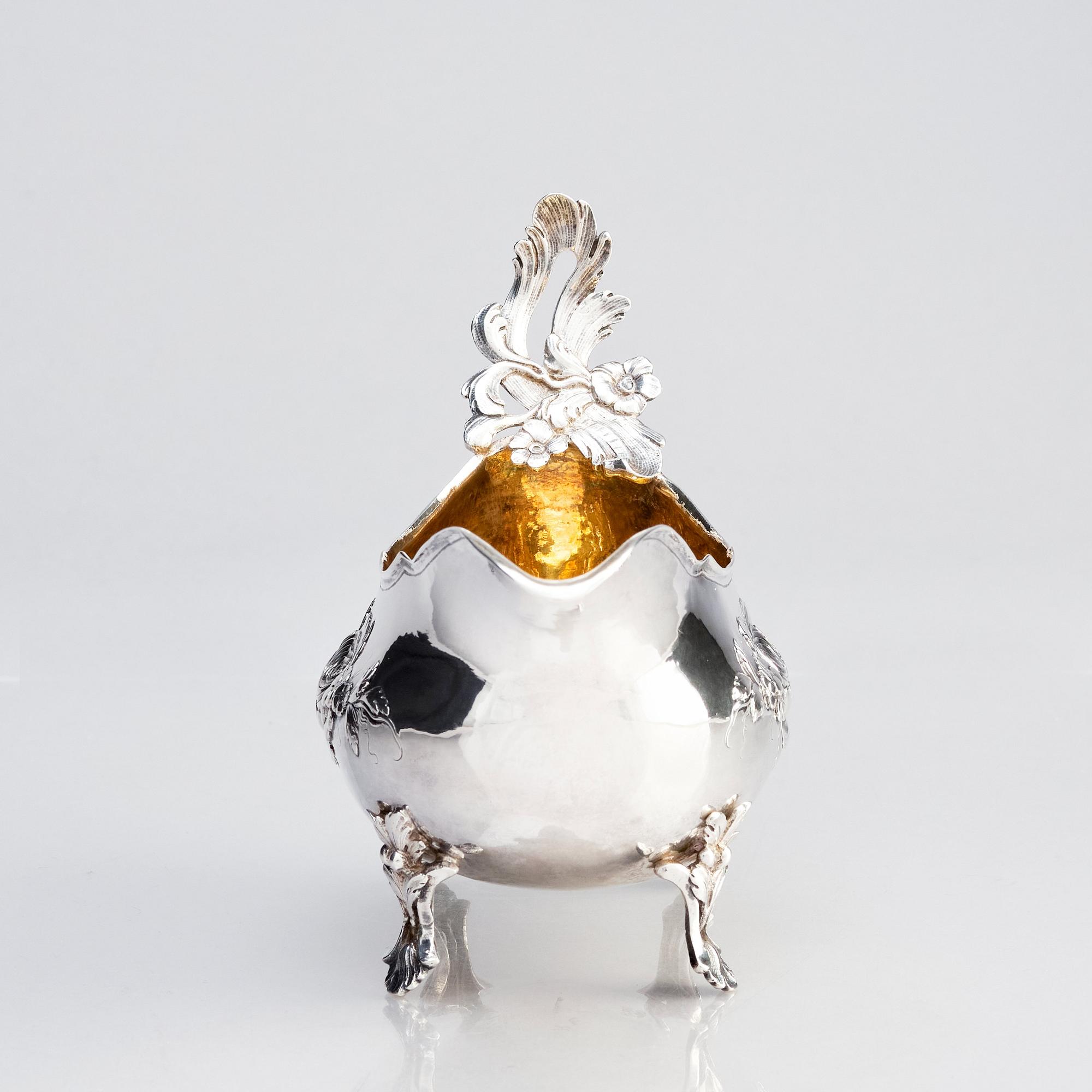 A Swedish 18th century parcel-gilt cream-jug, mark of Pehr Zethelius, Stockholm 1775.